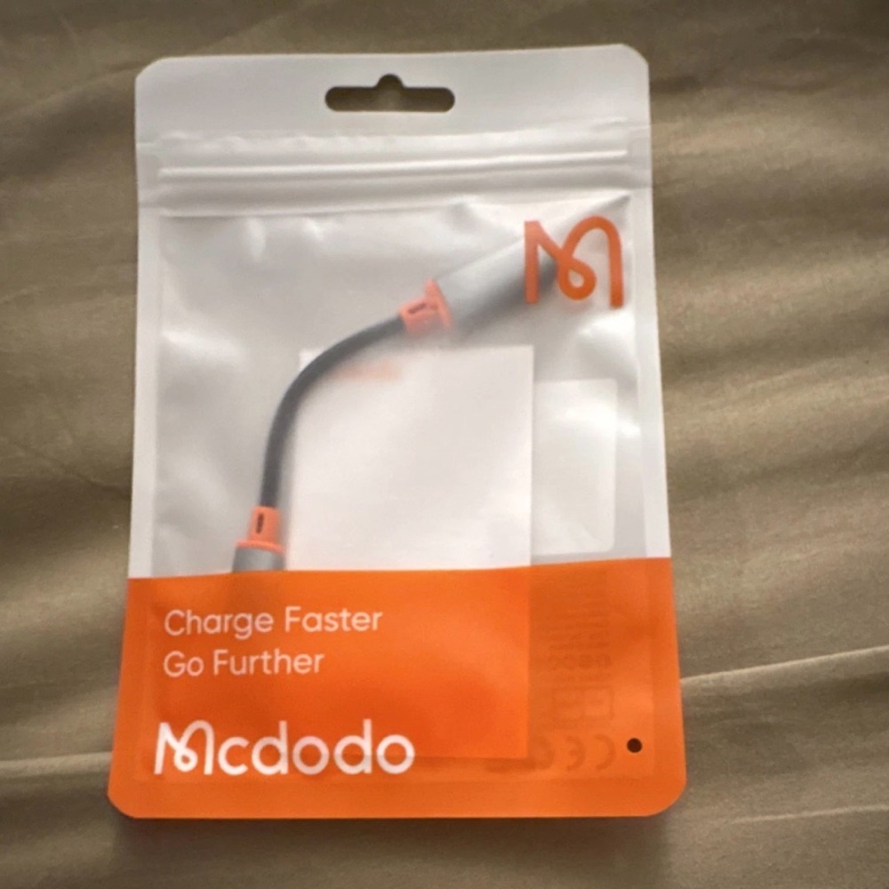 Mcdodo Orange & Gray Charging Adapter Cable